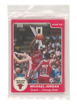 1984-85 Star Basketball Chicago Bulls Team Set in Original Bag - Featuring #101 Michael Jordan Rookie Card!